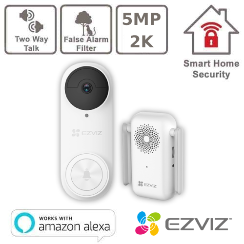 EZVIZ DB2 Battery-powered Video Doorbell Kit - Gigitrading